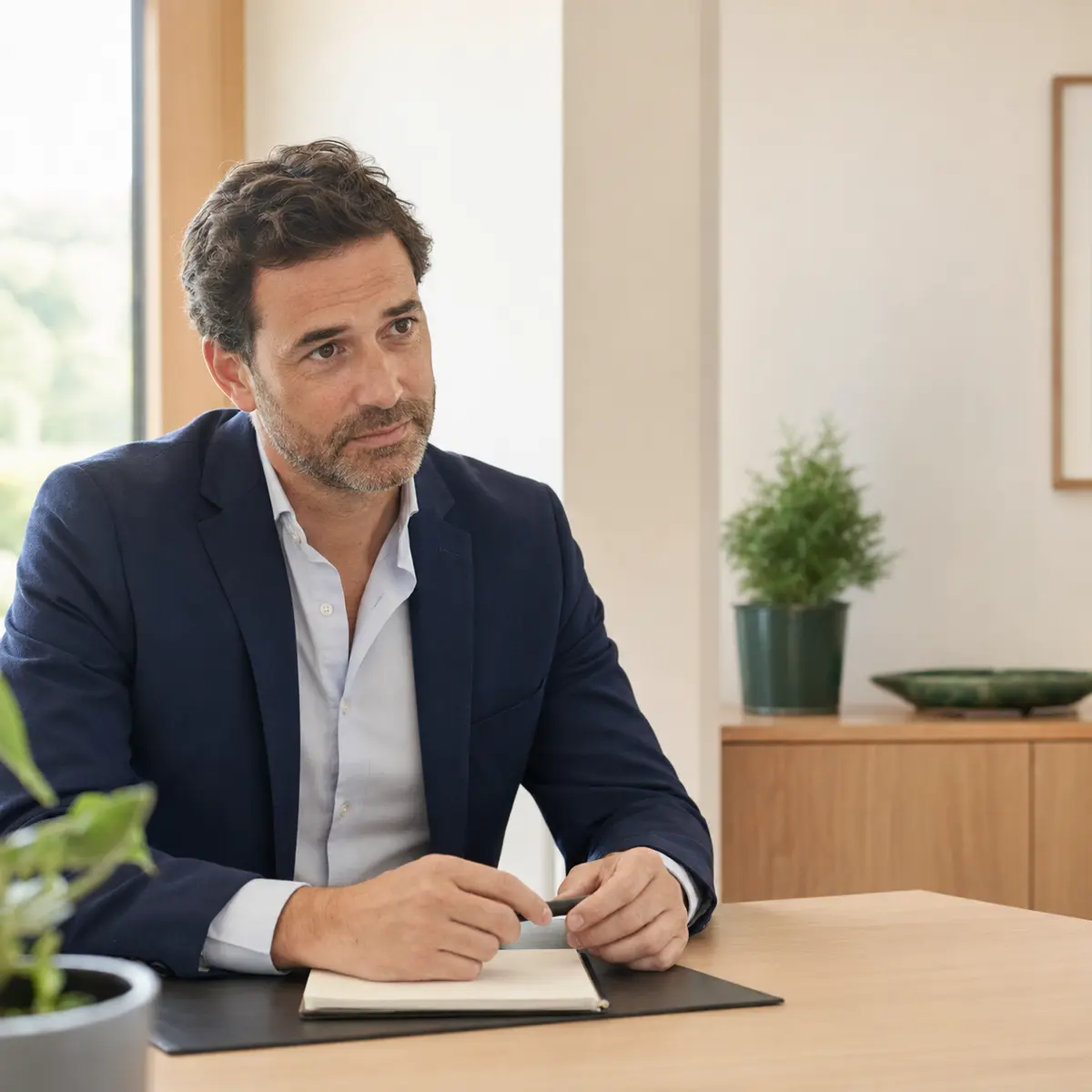 Profesional atendiendo una consulta de orientacion financiera